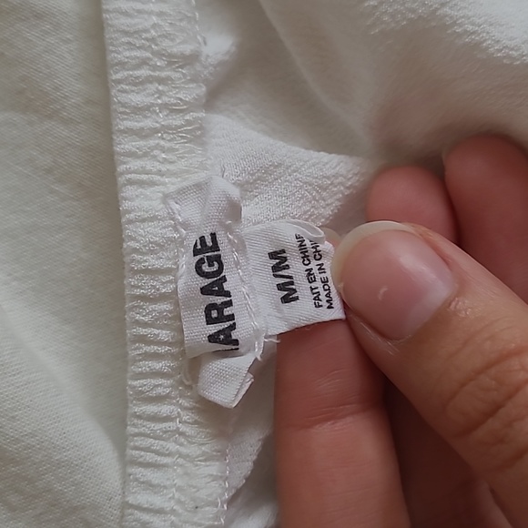 White Front-Tie Open Blouse - Picture 3 of 4